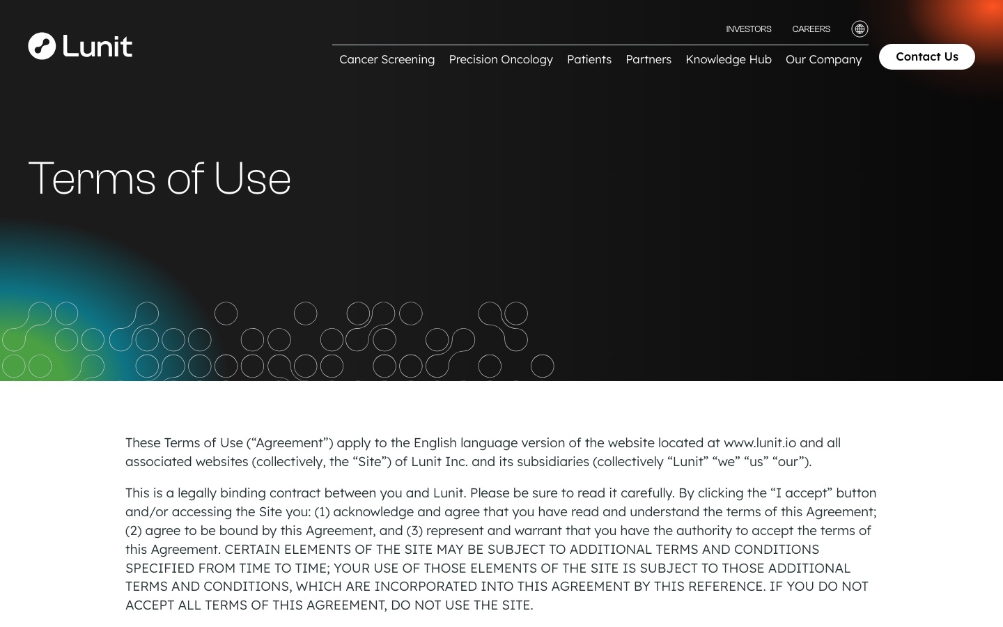 Terms of Use - Lunit
