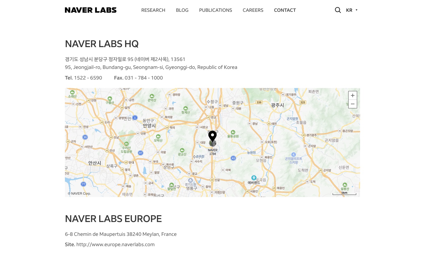 NAVER LABS - Contact