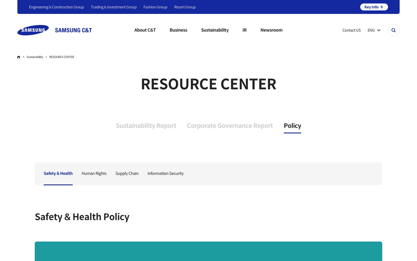 ESG | Resource Center | Policies