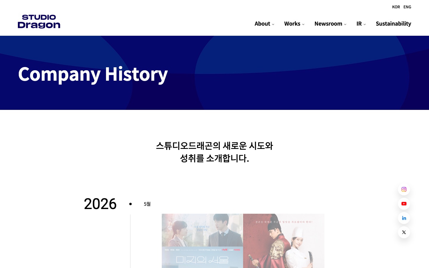 Company History | 스튜디오드래곤